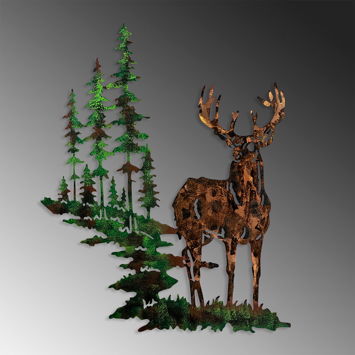 Wallity Deer 2 Escultura de Pared de Metal Multicolor Wallity Deer 2 Escultura de Pared de Metal Multicolor